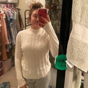 cream/ off-white turtleneck sweater